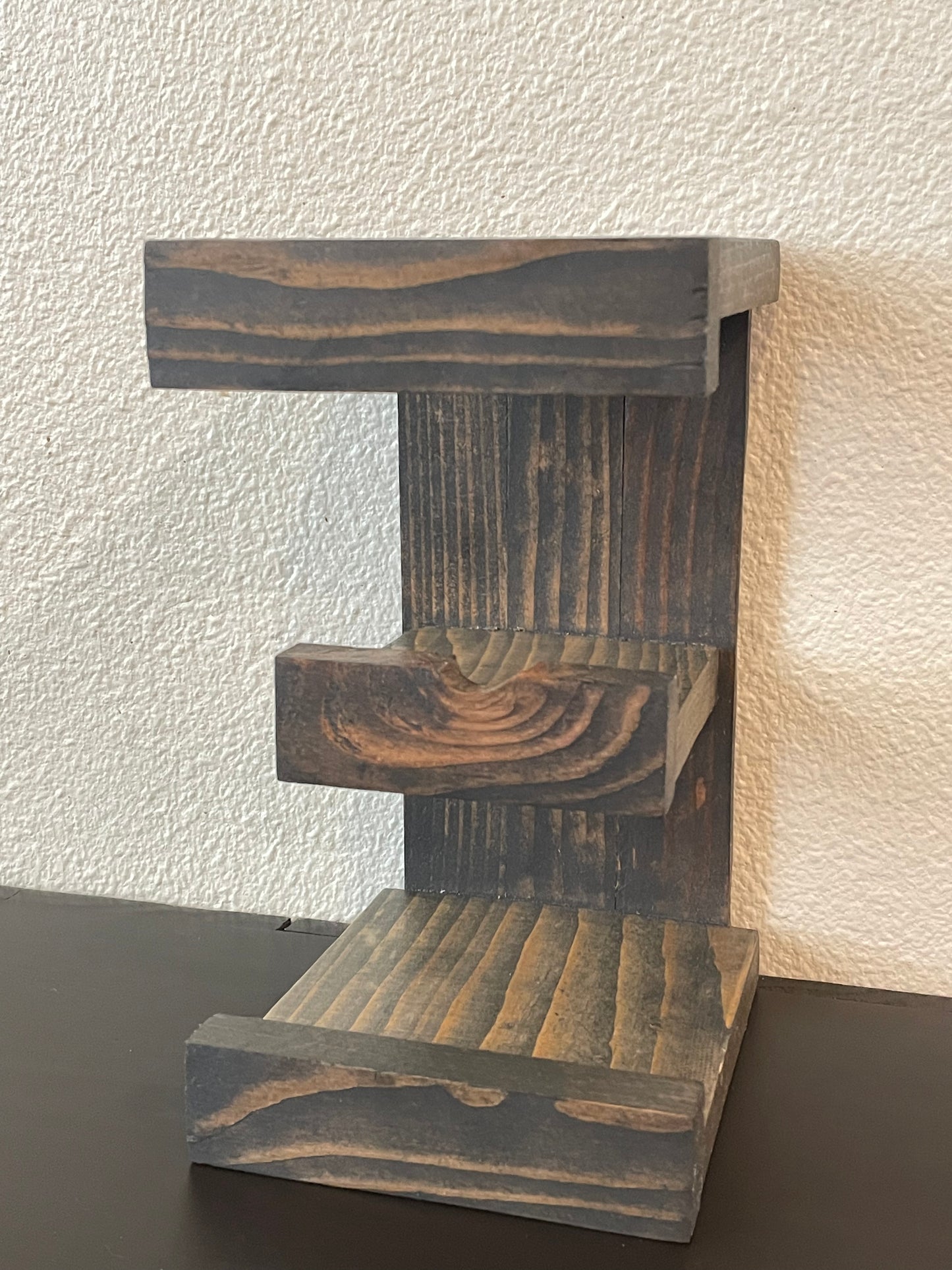 Fine Craft: Aged Fir Three Tier Desktop Display with Cedar Backing