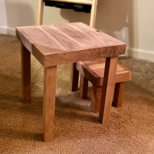 Natural Walnut Accent Table Set