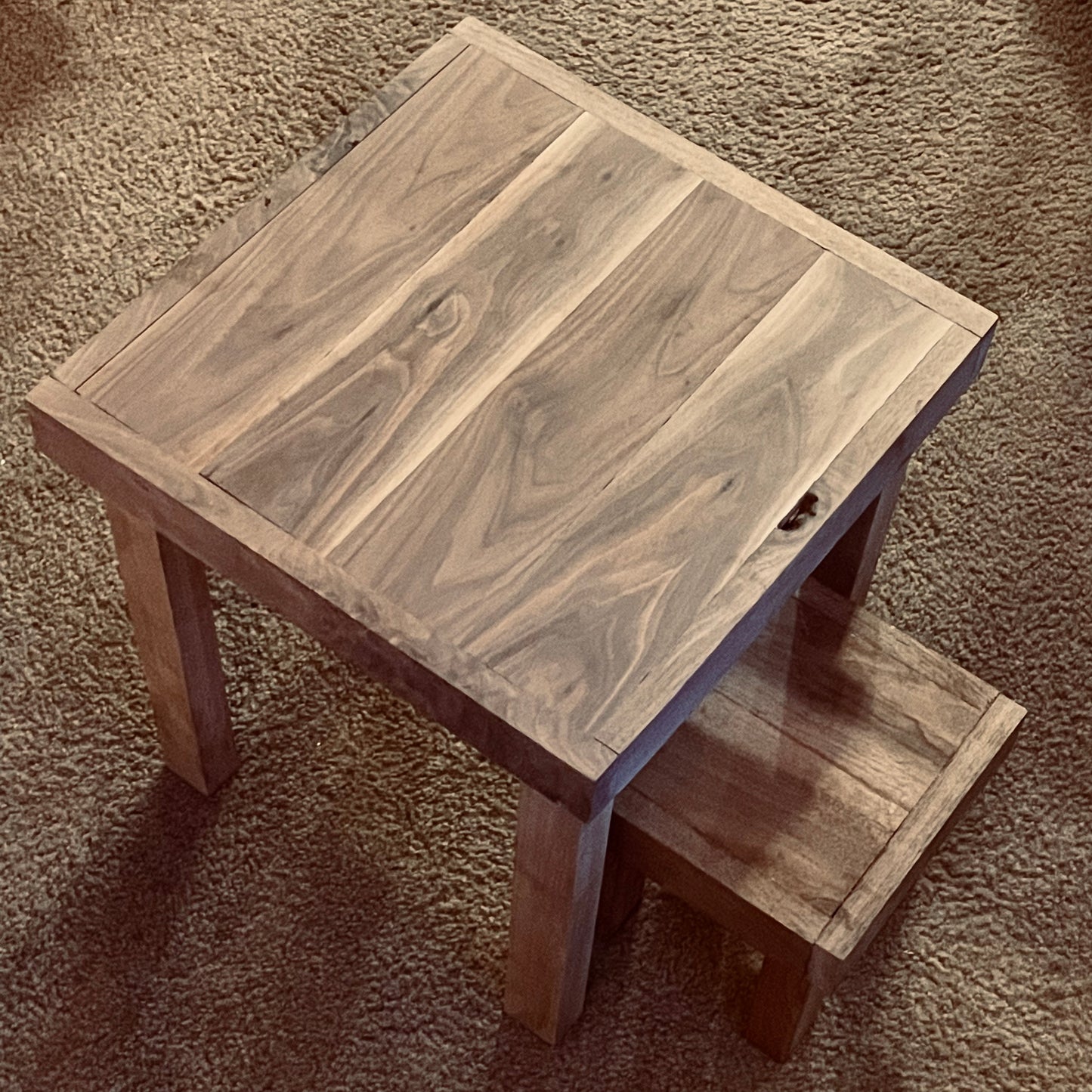 Natural Walnut Accent Table Set